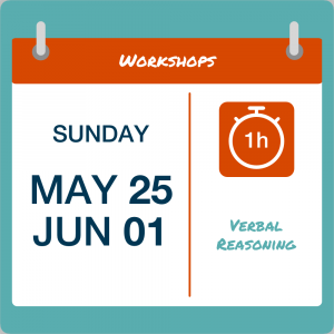Verbal Reasoning Workshops 25th May & 1st June